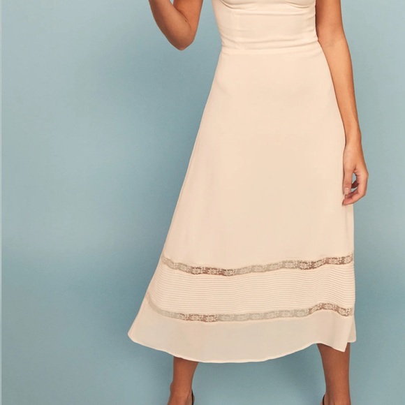 NWT Reformation Ronan dress, Ivory, size 2 - Picture 3 of 6